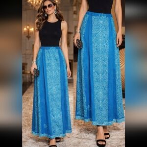 VINTAGE 70S TAHITI ISLAND BATIK MAXI SKIRT SMALL